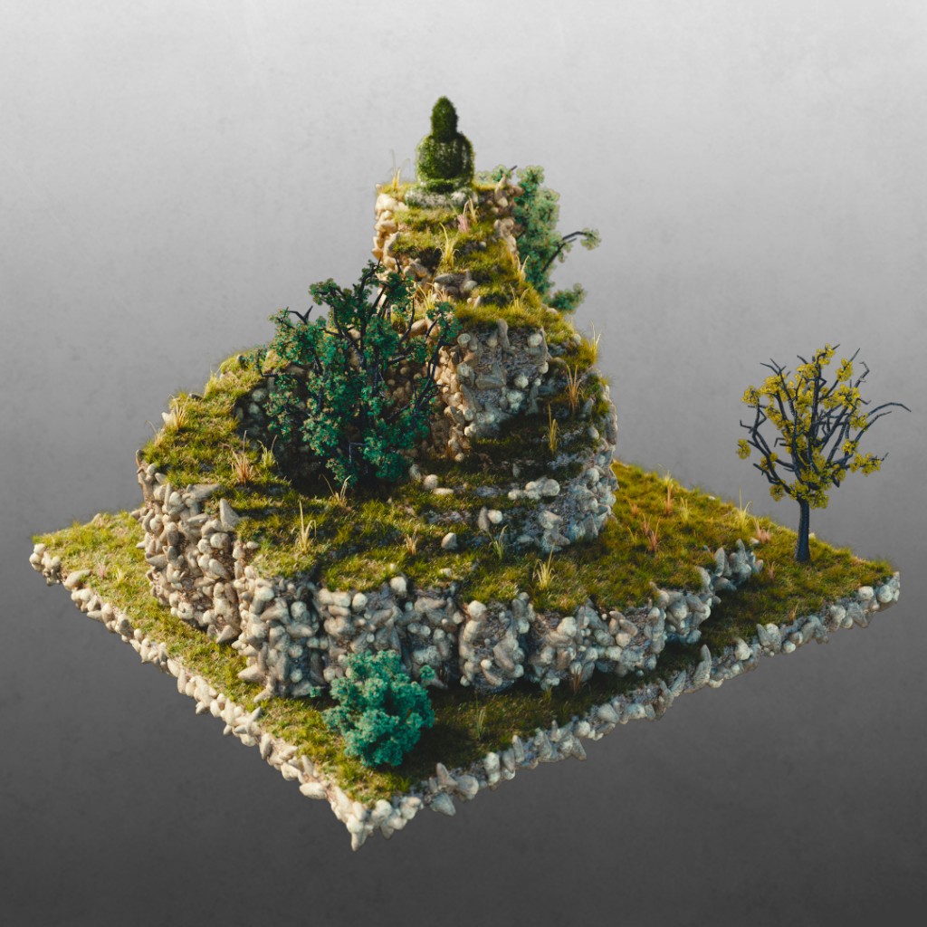 "Buddha's Spiral Garden"