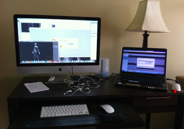 The humble studio of CG Cookie when it started.