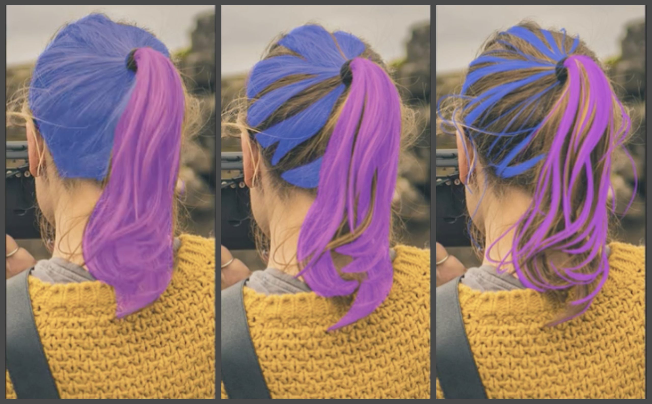 Blender hair shapes diagram