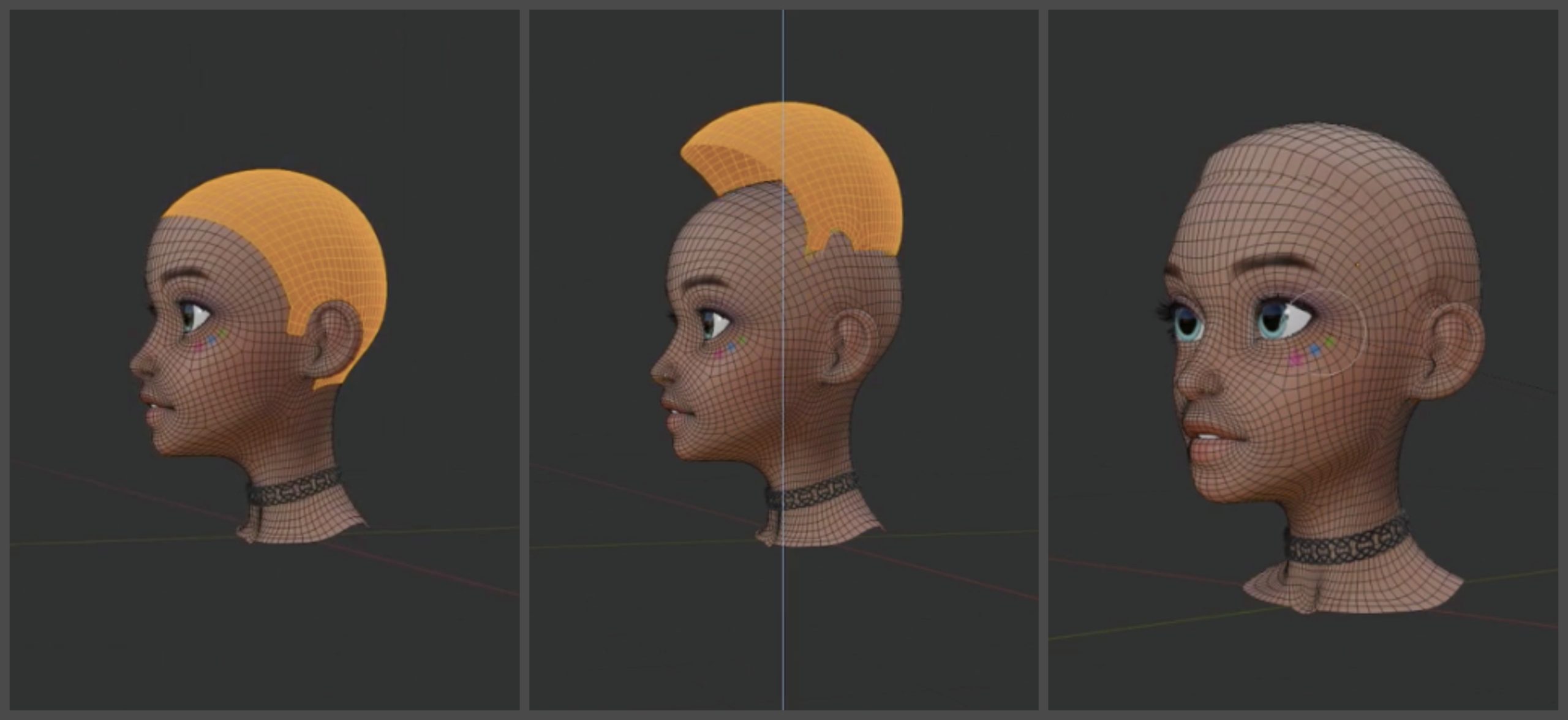 Blender human head model