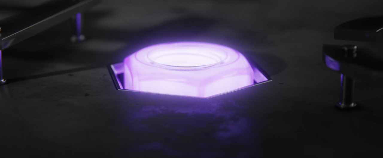 Render of a Blender Glowing Nut